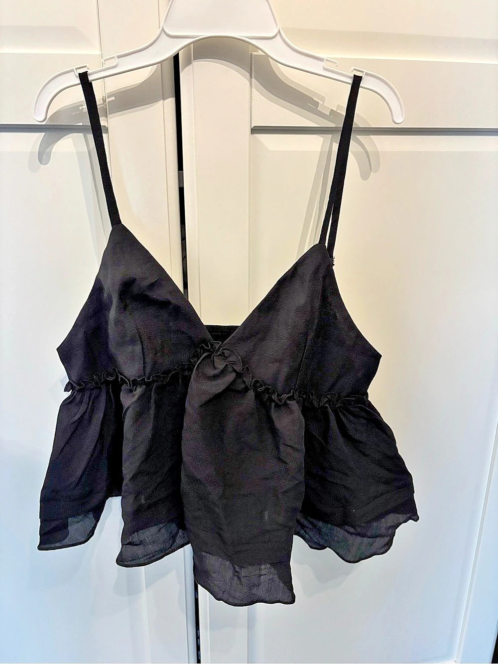 Black Ruffle Camisole Like New